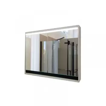 Dulap baie suspendat 2 usi cu oglinda, iluminata LED Kolpasan, Pandora imagine