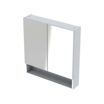 Dulap baie suspendat 60 cm cu oglinda si 2 usi alb lucios Geberit Selnova Square imagine