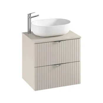 Dulap baie suspendat 60 cm pentru lavoar, casmir mat, Cersanit Tirso imagine