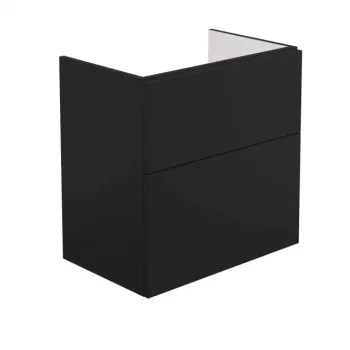 Dulap baie suspendat 60x60x38.5cm pentru lavoar, negru mat, MDF, Deante Prizma imagine