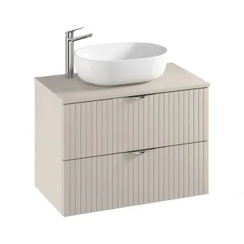 Dulap baie suspendat 80 cm pentru lavoar, casmir mat, Cersanit Tirso imagine
