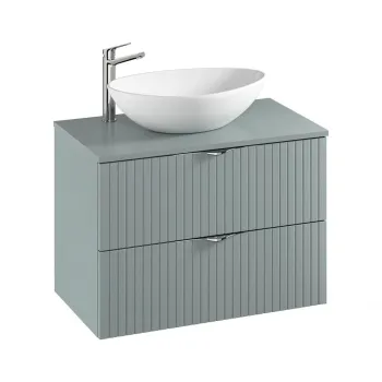 Dulap baie suspendat 80 cm pentru lavoar, fjiord mat, Cersanit Tirso imagine