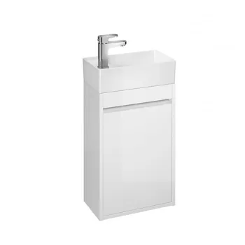 Dulap baie suspendat Cersanit Crea pentru lavoar, 40 cm, alb, montat imagine
