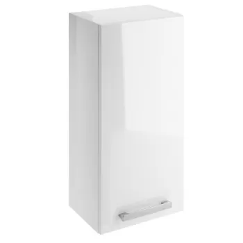 Dulap baie suspendat Cersanit Melar, o usa, 72 cm, alb, montat imagine