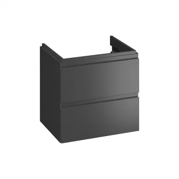 Dulap baie suspendat Cersanit Moduo 60 pentru lavoar, antracit mat, montat imagine