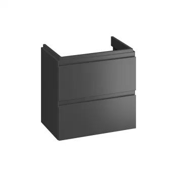Dulap baie suspendat Cersanit Moduo Slim 60 pentru lavoar, antracit mat, montat imagine