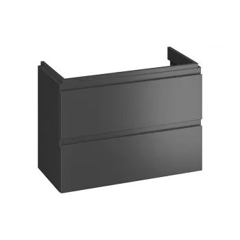 Dulap baie suspendat Cersanit Moduo Slim 80 pentru lavoar, antracit mat, montat imagine