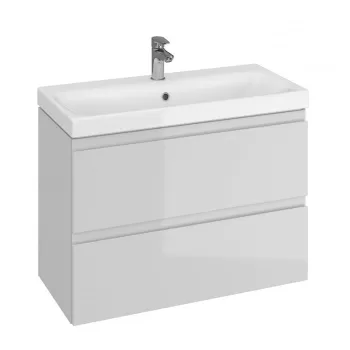 Dulap baie suspendat Cersanit Moduo Slim 80 pentru lavoar, gri imagine