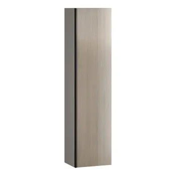 Dulap baie suspendat Cersanit Virgo, o usa, 160 cm, stejar maner negru, montat imagine