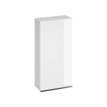 Dulap baie suspendat Cersanit Virgo, o usa, 40 cm, alb, montat imagine