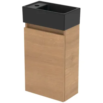 Dulap baie suspendat cu lavoar inclus 35 cm, stejar, Ideal Standard Eurovit+ imagine