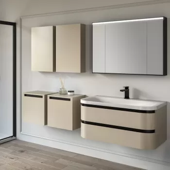 Dulap baie suspendat cu o usa, bej, KolpaSan Vittoria imagine