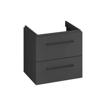 Dulap baie suspendat, cu usa, 59.4x57.2 cm, antracit, Cersanit Larga imagine