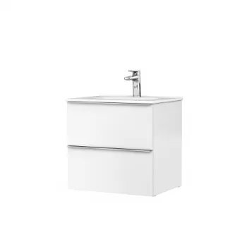 Dulap baie suspendat Gala Shona pentru lavoar, 60 cm, alb mat imagine