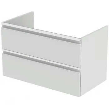 Dulap baie suspendat Ideal Standard Tesi pentru lavoar, 80 cm, MDF, gri deschis lucios imagine