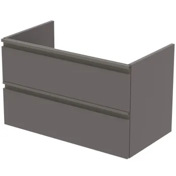 Dulap baie suspendat Ideal Standard Tesi pentru lavoar, 80 cm, MDF, gri inchis mat imagine