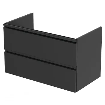 Dulap baie suspendat Ideal Standard Tesi pentru lavoar, 80 cm, MDF, negru mat imagine