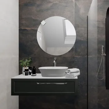 Dulap baie suspendat KolpaSan Blanche 110 cm, pentru lavoar pe blat, antracit imagine