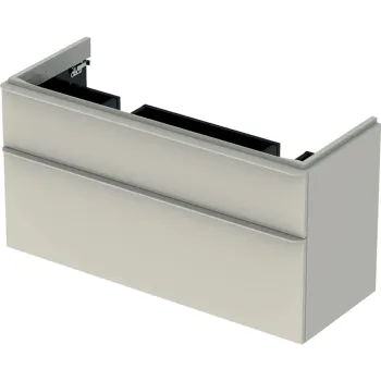 Dulap baie suspendat pentru lavoar 118x47 cm, gri nisipiu, Geberit Smyle Square imagine