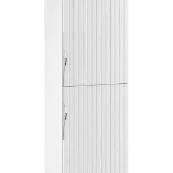 Dulap baie suspendat tip coloana cu o usa, 160 cm, alb mat, Cersanit Tirso imagine