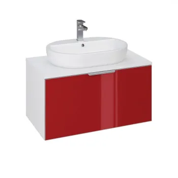 Dulap de baie Cersanit Stillo Red pentru lavoar pe blat imagine