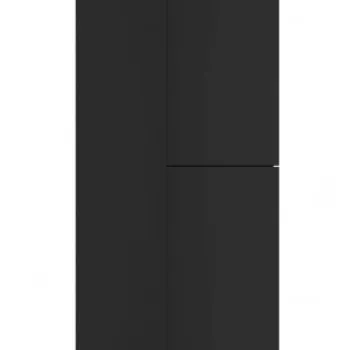 Dulap de baie suspendat, coloana, cu doua usi, 160 cm, negru, MDF,  Deante Prizma imagine