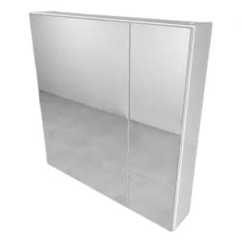 Dulap suspendat alb cu oglinda 80 cm si doua usi KolpaSan Naomi imagine