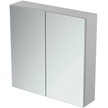 Dulap suspendat cu 2 usi si oglinda Ideal Standard MirrorLight, 70 cm, gri mat imagine