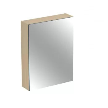 Dulap suspendat cu oglinda Cersanit Inverto, 60 cm, stejar, montat imagine