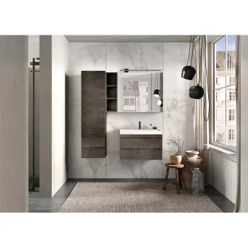 Dulapior cu 2 usi oglinda asimetrice KolpaSan Naomi, 80 cm imagine