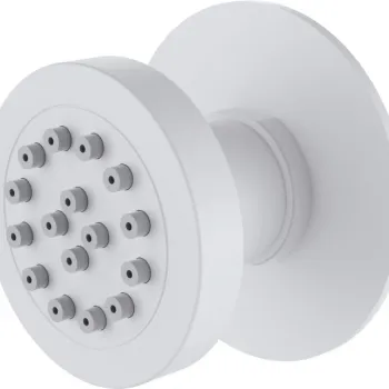 Duza de dus, rotunda. incastrata, sistem anticalcar, alb, Deante Cascada imagine