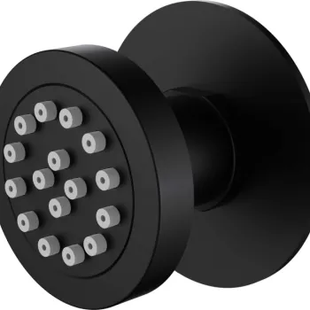 Duza de dus, rotunda. incastrata, sistem anticalcar, negru, Deante Cascada imagine