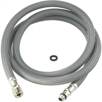 Furtun Deante pentru baterie bucatarie cu dus extractibil, 150 cm, nailon, gri imagine