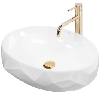 Lavoar 3D haxagon, pentru blat REA Maya 60 cm imagine