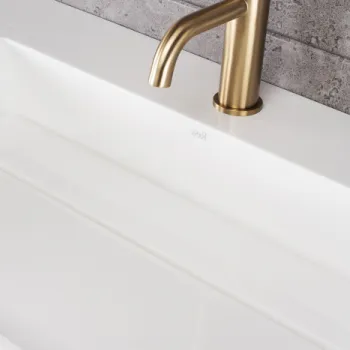 Lavoar alb, cu montare pe blat sau suspendat, dreptunghiular, Rea Archi imagine