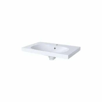 Lavoar baie incastrat alb 75 cm Geberit Acanto imagine