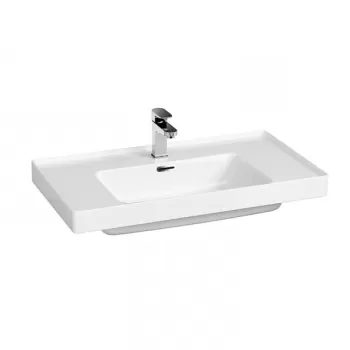 Lavoar baie incastrat alb 80 cm Cersanit Crea imagine