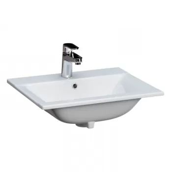 Lavoar baie incastrat alb lucios 50 cm Cersanit Ontario New imagine