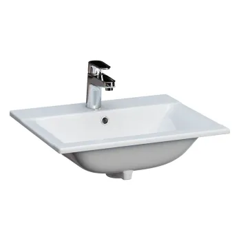 Lavoar baie incastrat alb lucios 50 cm Cersanit Ontario New resigilat imagine