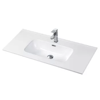 Lavoar baie incastrat dreptunghiular, alb, Fluminia Siena 100 imagine