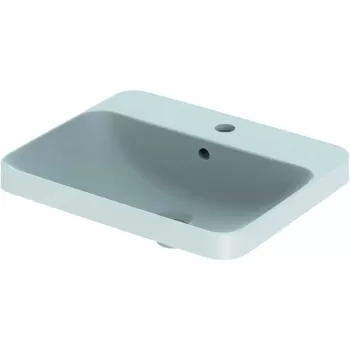 Lavoar baie incastrat dreptunghiular, culoare alba, cu orificiu baterie, Geberit VariForm imagine