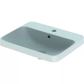 Lavoar baie incastrat dreptunghiular, culoare alba, cu orificiu baterie, Geberit VariForm imagine
