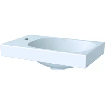 Lavoar baie incastrat dreptunghiular, culoare alba, orificiu baterie dreapta, Geberit Acanto imagine