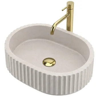 Lavoar baie Margaret, oval, piatra compozita Artificial Stone, 49 x 37 cm imagine