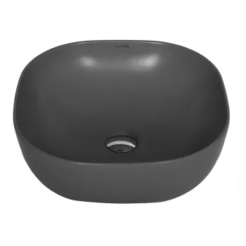 Lavoar baie patrat pe blat, gri mat, 42 cm, Fluminia Calio imagine