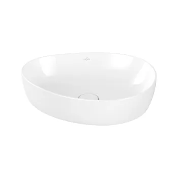 Lavoar baie pe blat 51 cm, alp alpin, asimetric, Villeroy  Boch Antao imagine