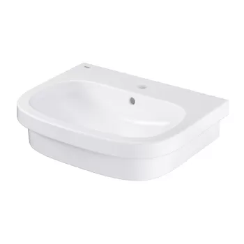 Lavoar baie pe blat dreptunghiular alb Grohe Euro Ceramic imagine