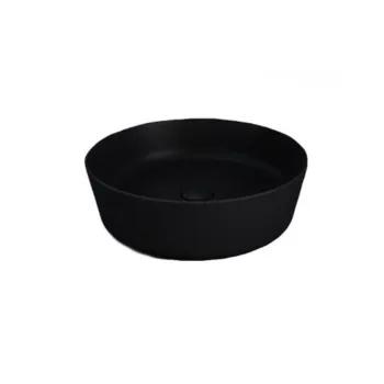 Lavoar baie pe blat negru mat 42 cm, rotund, Rak Feeling imagine