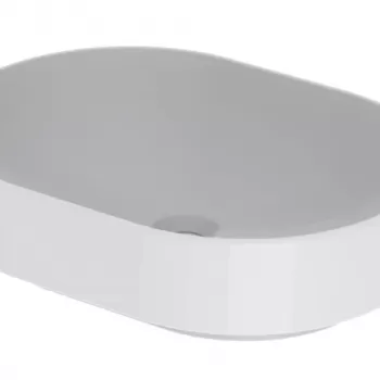 Lavoar baie pe blat oval, alb, Geberit VariForm Eliptic imagine