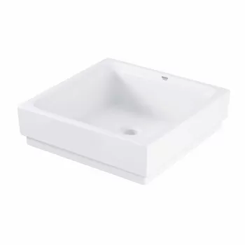 Lavoar baie pe blat patrat alb Grohe Cube Ceramic Pure Guard imagine